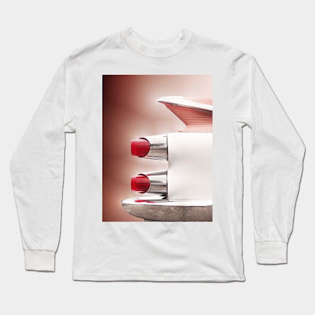 American classic car Coronet 1959 tail fin abstract Long Sleeve T-Shirt by Beate Gube